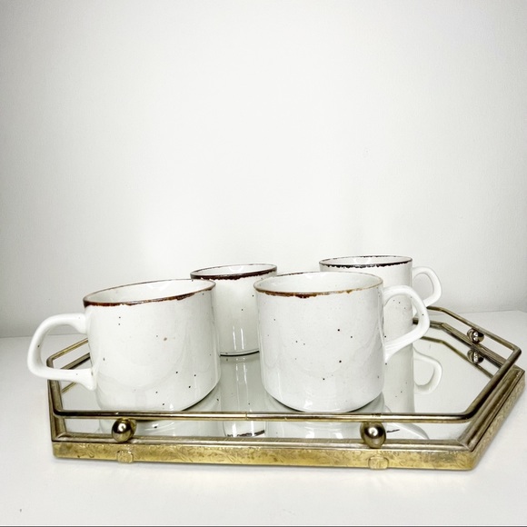 Set of 4 Brown Speckle Mini Mugs - Picture 3 of 16
